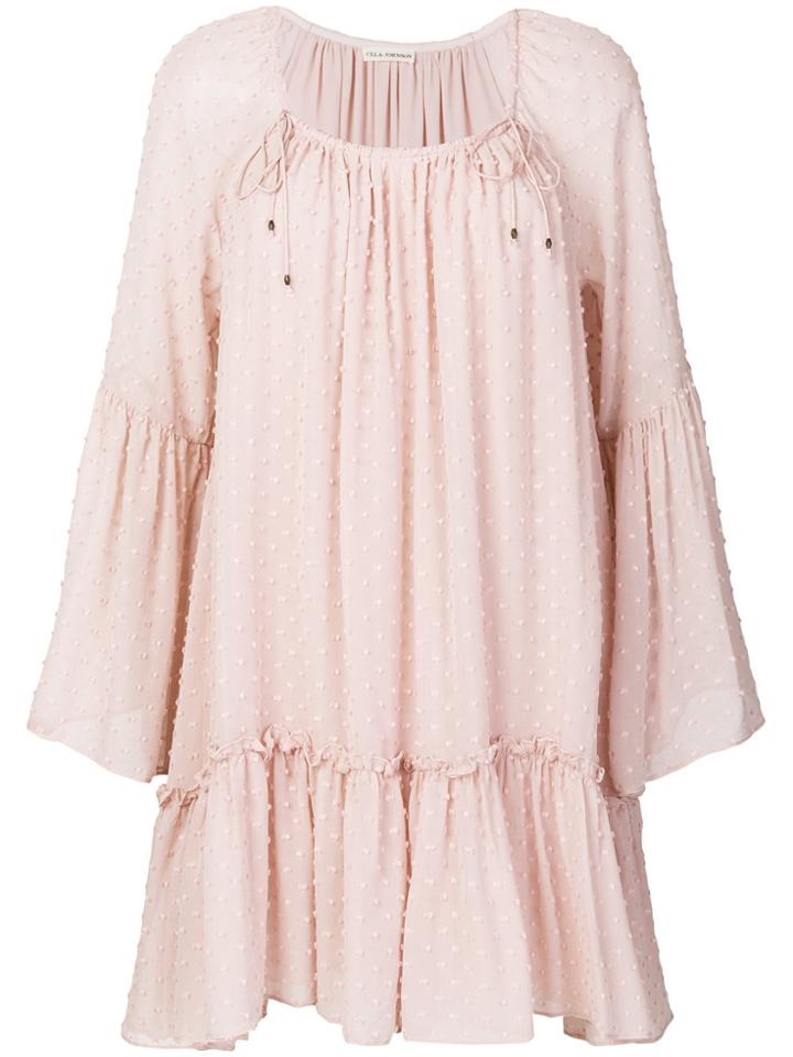 Ulla Johnson Peasant Dress - Pink & Purple