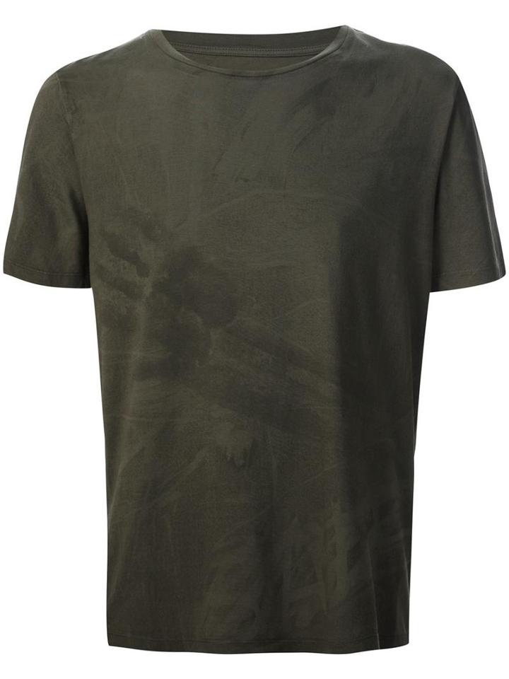 Maison Margiela Hand Print T-shirt, Men's, Size: 52, Green, Cotton