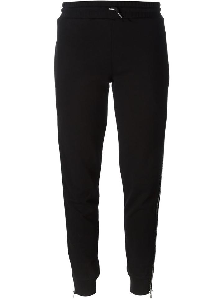 Mcq Alexander Mcqueen Zipper Detail Track Pants, Women's, Size: Xs, Black, Cotton