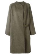 Helmut Lang Long Coat, Women's, Size: Small, Brown, Silk/cashmere/wool/virgin Wool