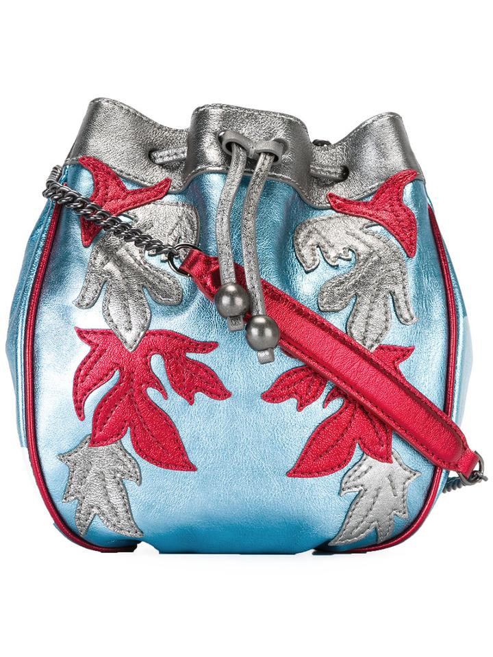 Philosophy Di Lorenzo Serafini Drawstring Bucket Bag, Women's, Blue, Leather