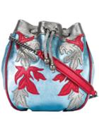 Philosophy Di Lorenzo Serafini Drawstring Bucket Bag, Women's, Blue, Leather