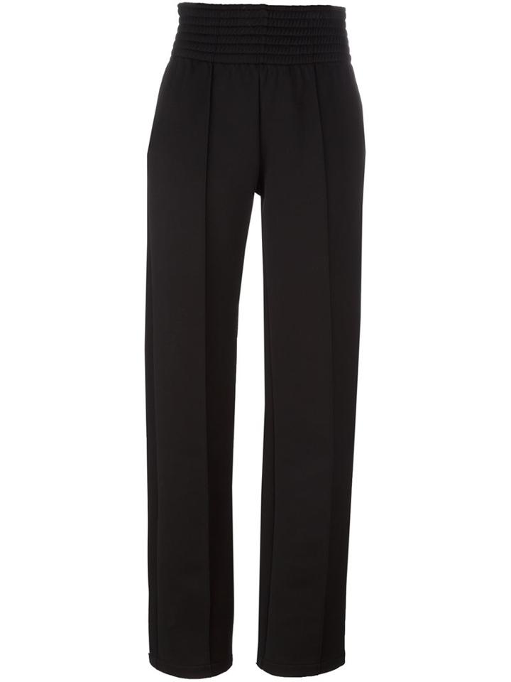 Givenchy Straight Leg Trousers, Women's, Size: 38, Black, Cotton/polyamide