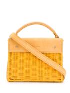 Wicker Wings Wicker Effect Tote Bag - Orange