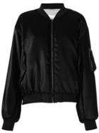 Ssheena Arm Pocket Bomber Jacket, Women's, Size: 40, Black, Viscose/silk/polyester