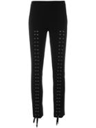Moschino Eyelet Lace Up Trousers - Black