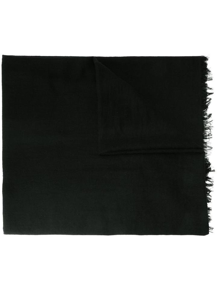 Ann Demeulemeester Frayed Scarf, Women's, Black, Cashmere