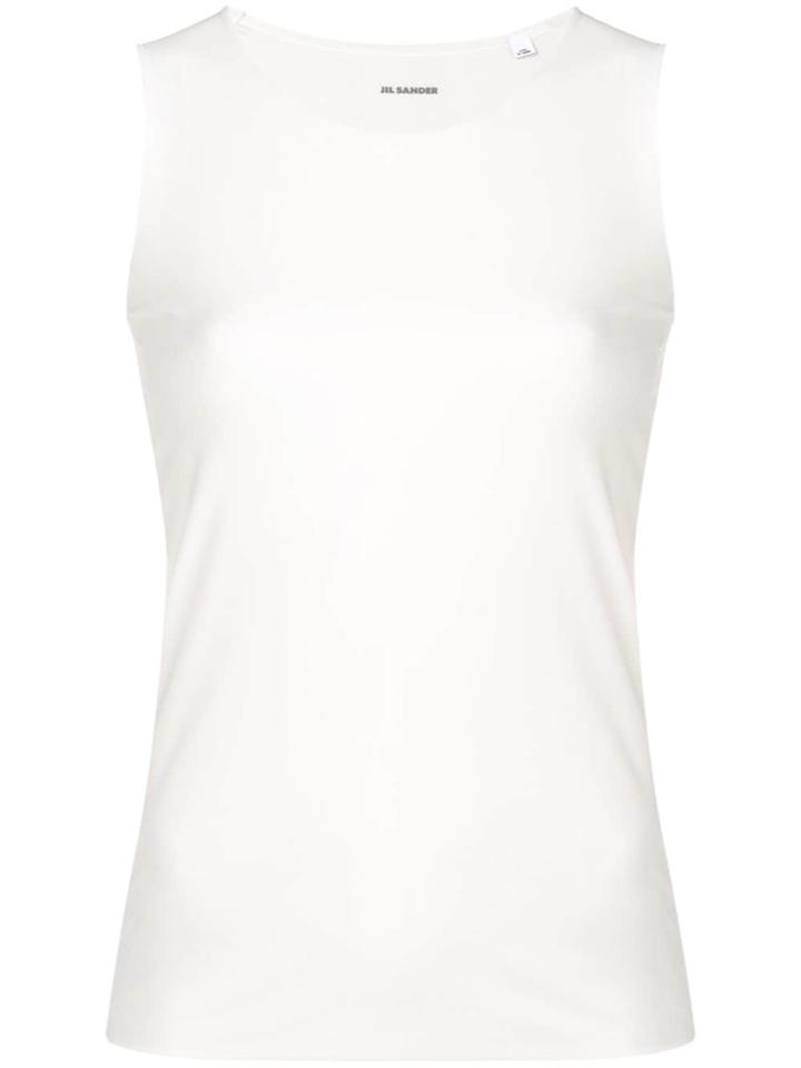 Jil Sander Sleeveless Fitted Top - White