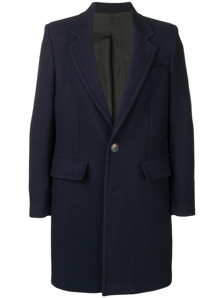 Ami Paris Lined Two Buttons Coat - Blue