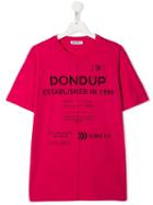 Dondup Kids Teen Cotton Printed T-shirt - Pink