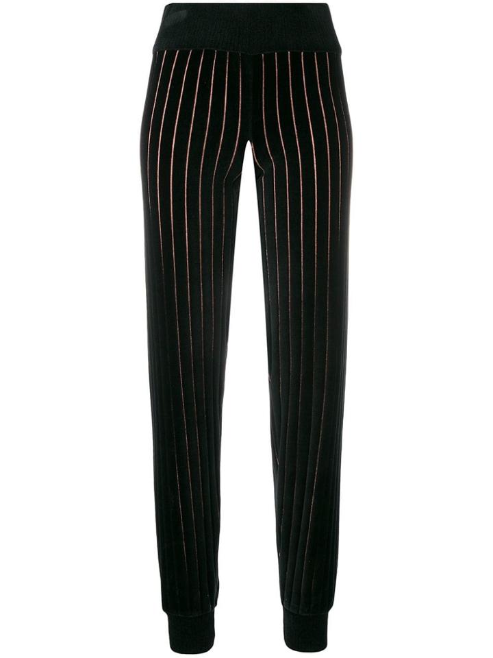 Sonia Rykiel Striped Track Trousers - Black