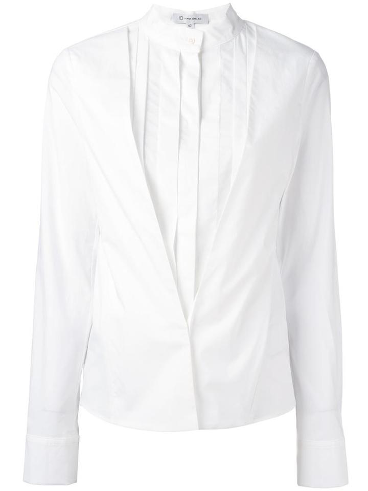 Io Ivana Omazic Jacket Effect Shirt, Women's, Size: 44, White, Cotton/spandex/elastane