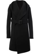 Rick Owens - Shawl Collar Coat - Men - Cotton/polyamide/cupro/bone - 52, Black, Cotton/polyamide/cupro/bone