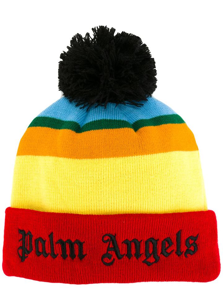 Palm Angels - Striped Beanie - Men - Acrylic - One Size, Acrylic
