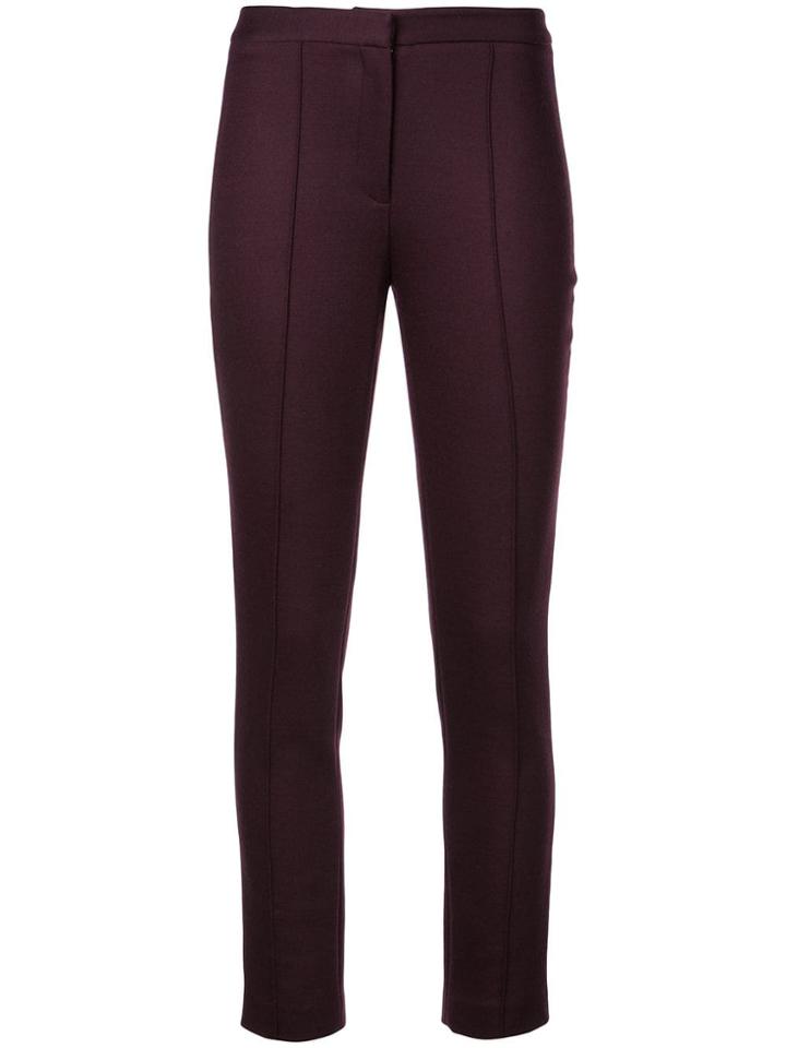 Adam Lippes Double Face Cigarette Trousers - Purple
