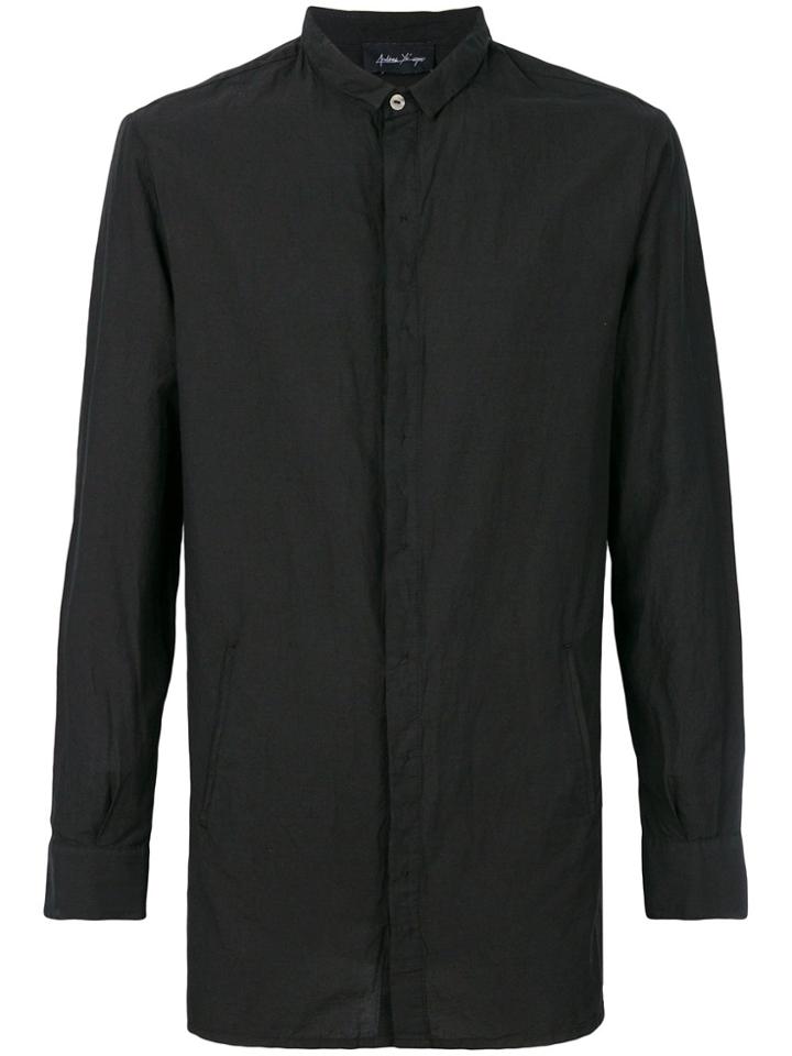 Andrea Ya'aqov Longline Pocket Shirt - Black