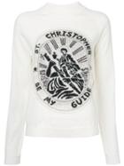 Christopher Kane - Saint Christopher Sweatshirt - Women - Nylon/polyester/mohair/metallic Fibre - L, White, Nylon/polyester/mohair/metallic Fibre