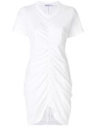 T By Alexander Wang Ruched Fitted Dress - White