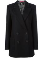 Ps By Paul Smith Double-breasted Blazer, Size: 48, Black, Polyamide/cashmere/wool/viscose