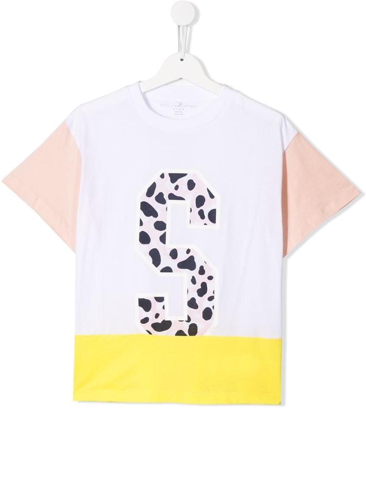 Stella Mccartney Kids Contrast Panel T-shirt - White