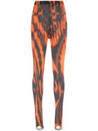 Chopova Lowena Optical-printed Mesh Leggings - Multicolour