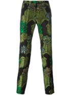 Christian Pellizzari Floral Print Trousers, Men's, Size: 48, Black, Polyester/polyamide/polyimide/viscose