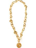 Chanel Vintage Medallion Pendant Necklace, Women's, Metallic