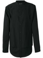 Helmut Lang - Band Collar Shirt - Men - Cotton - L, Black, Cotton