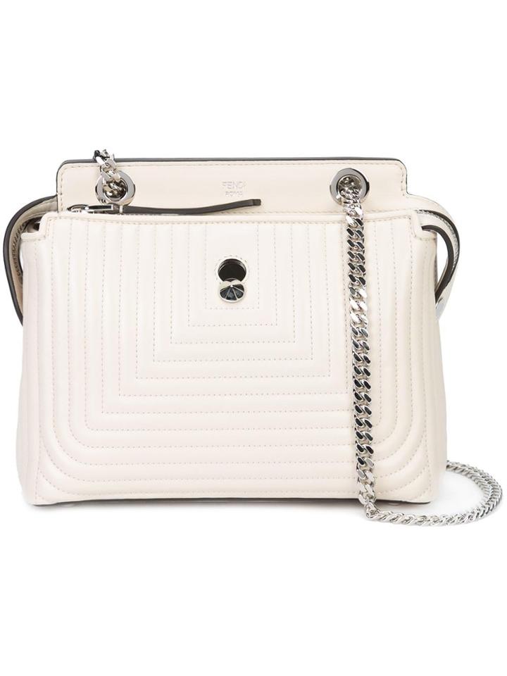 Fendi Small Dotcom Click Tote - White