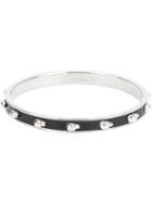 Alexander Mcqueen Skull Bangle, Women's, Black, Brass