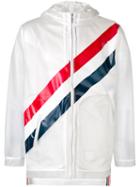 Thom Browne Translucent Raincoat, Men's, Size: 1, White, Polyurethane