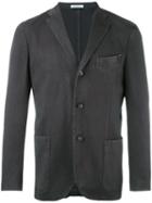 Boglioli Three Button Blazer, Men's, Size: 54, Black, Wool/cupro