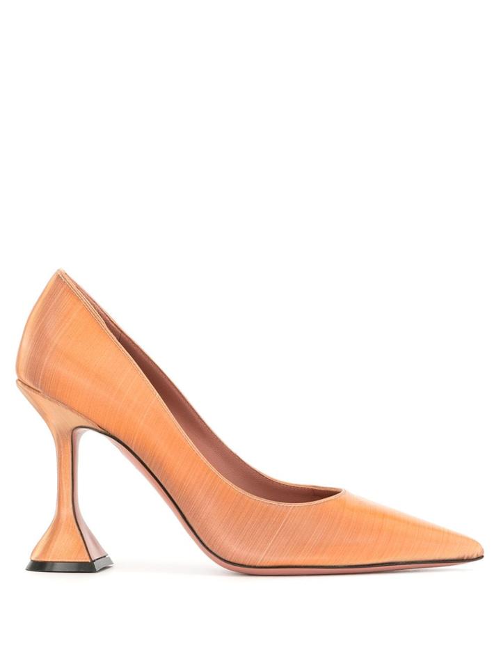 Amina Muaddi Ami 75 Pumps - Orange