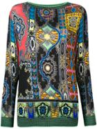 Etro Embroidered Fitted Sweater - Black