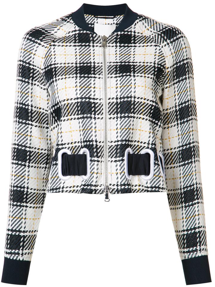 3.1 Phillip Lim Surf Plaid Bomber - White