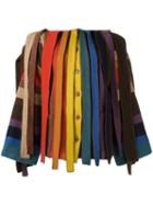 Jc De Castelbajac Vintage Rainbow Stripe Fringed Jacket, Women's