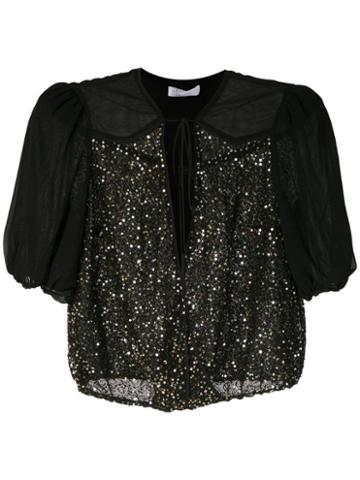 Nk Antares Mabel Star Sequinned Blouse - Black