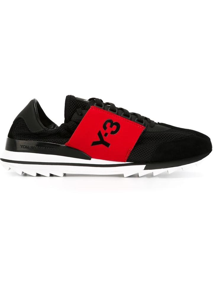 Y-3 Contrasting Logo Panel Sneakers