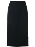 Comme Des Garçons Waist-split Pencil Skirt - Black