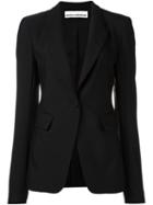 Paco Rabanne Single Button Classic Blazer, Women's, Size: 36, Black, Spandex/elastane/acetate/viscose/wool