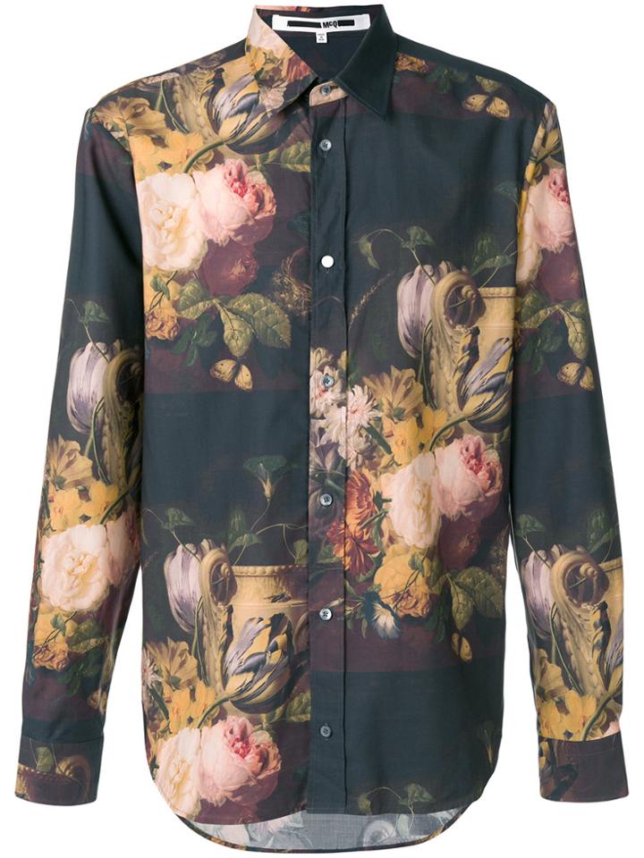 Mcq Alexander Mcqueen Dutch Masters Print Shirt - Black