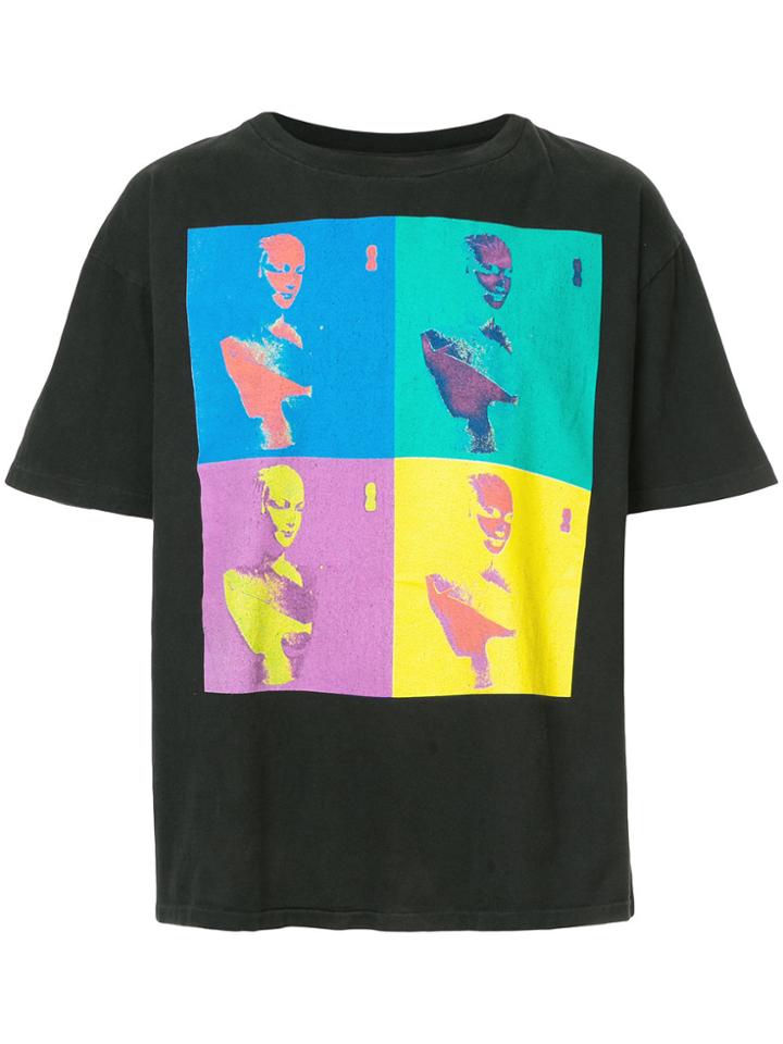 Fake Alpha Vintage 1980s Elvis Costello Print T-shirt - Black