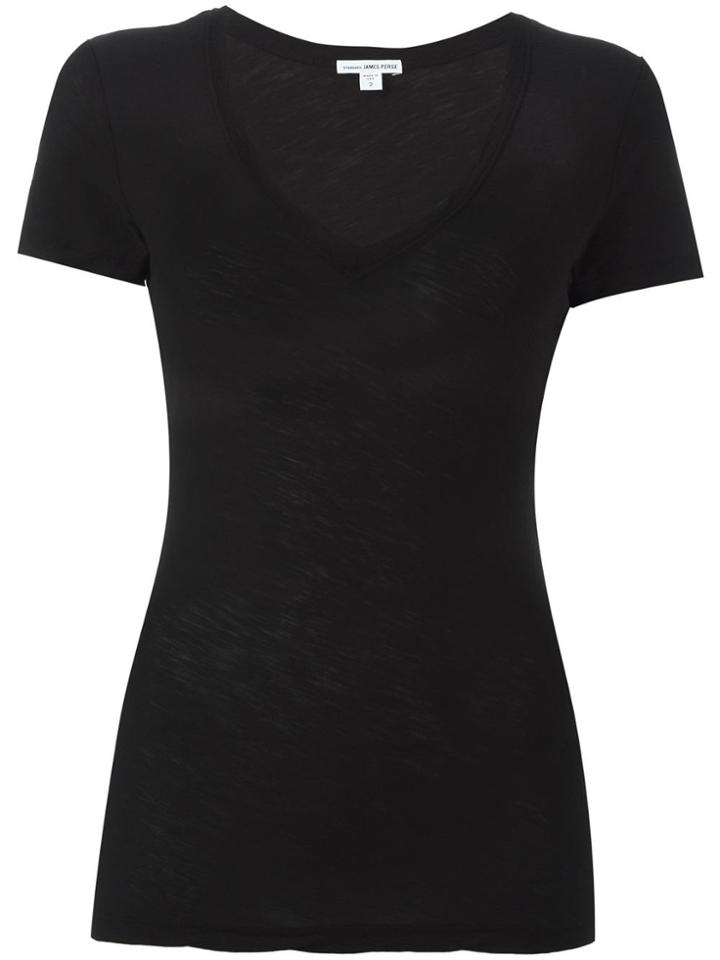 James Perse Scoop Neck T-shirt - Black