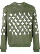 Valentino Star Printed Sweatshirt, Men's, Size: Xl, Green, Cotton/polyamide