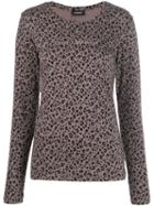 Emporio Armani Leopard Print Sweatshirt - Brown