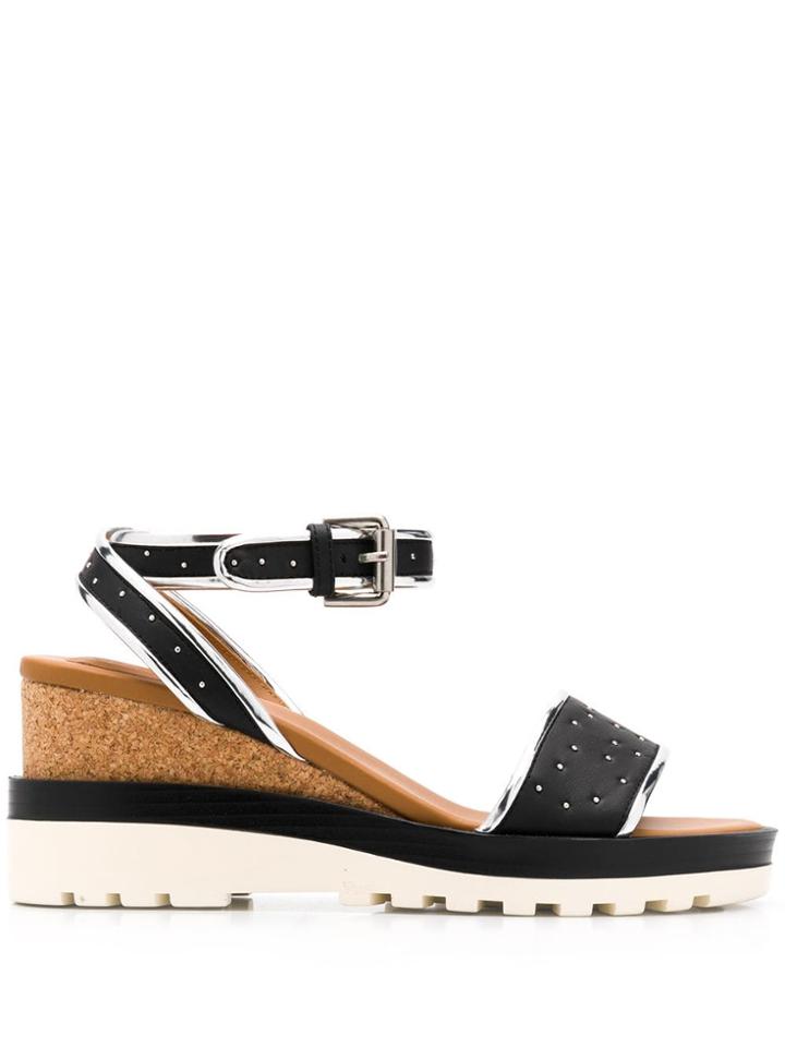 See By Chloé Studded Wedge Sandals - Black