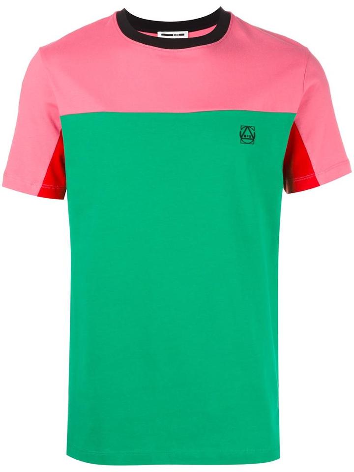 Mcq Alexander Mcqueen Colour Block T-shirt, Men's, Size: Large, Green, Cotton