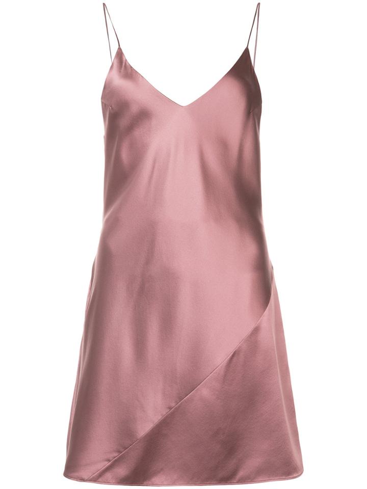 Fleur Du Mal Mini Slip Dress - Pink & Purple