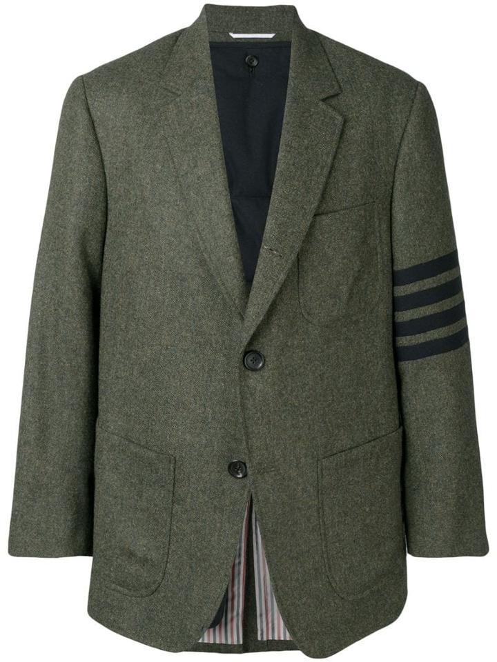 Thom Browne 4-bar Oversized Pocket Sack Sport Coat - Green
