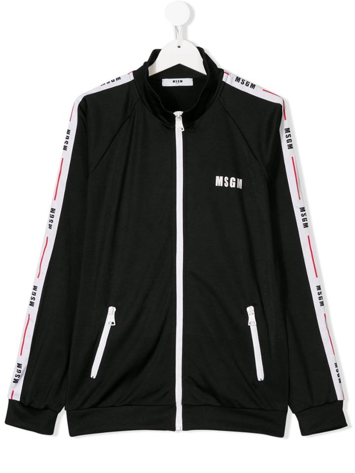 Msgm Kids Side Logo Sweatshirt - Black
